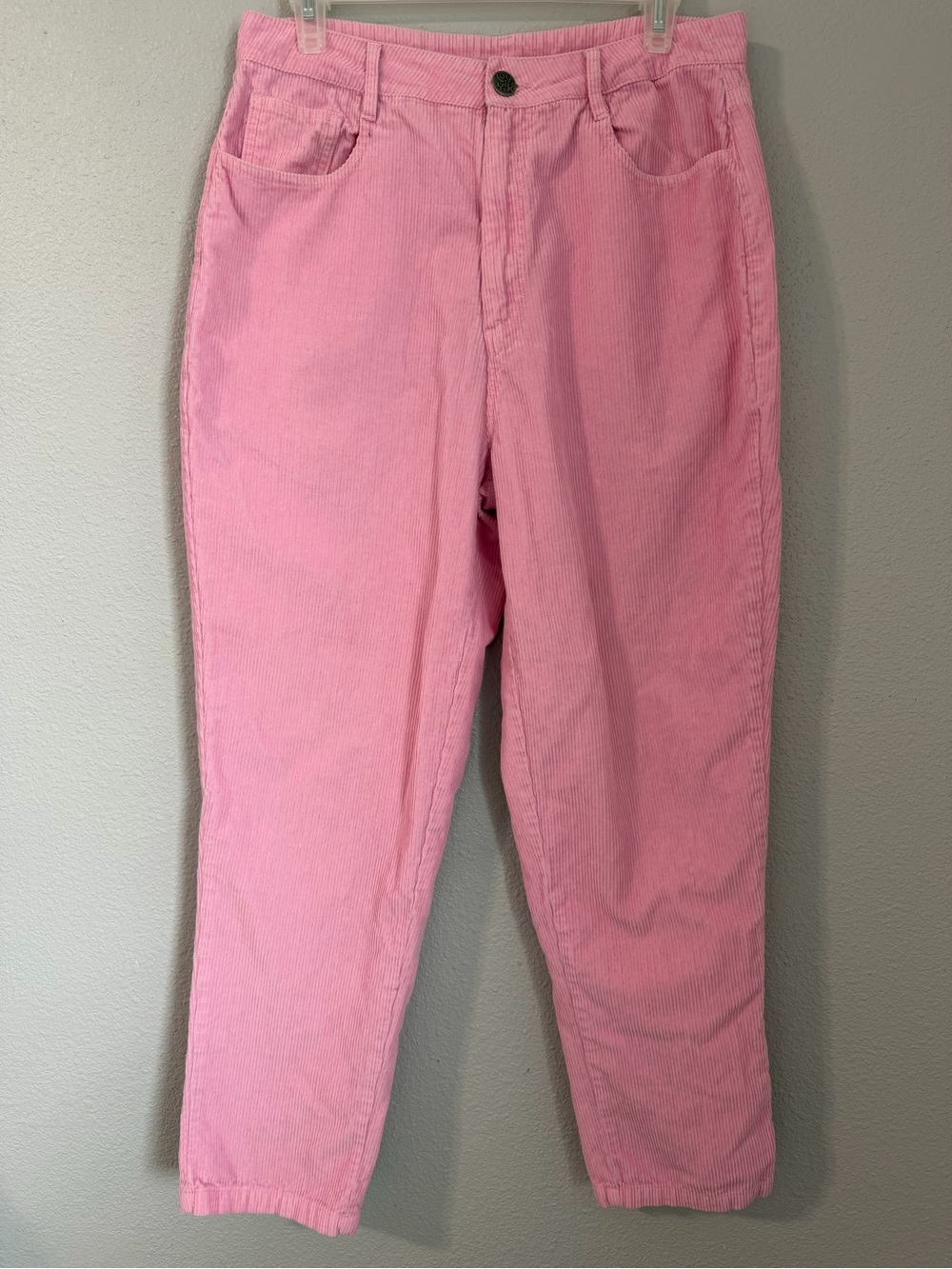 Lucy & Yak Bubblegum Pink Corduroy Mom Jeans Size W30 Organic Cotton Utility